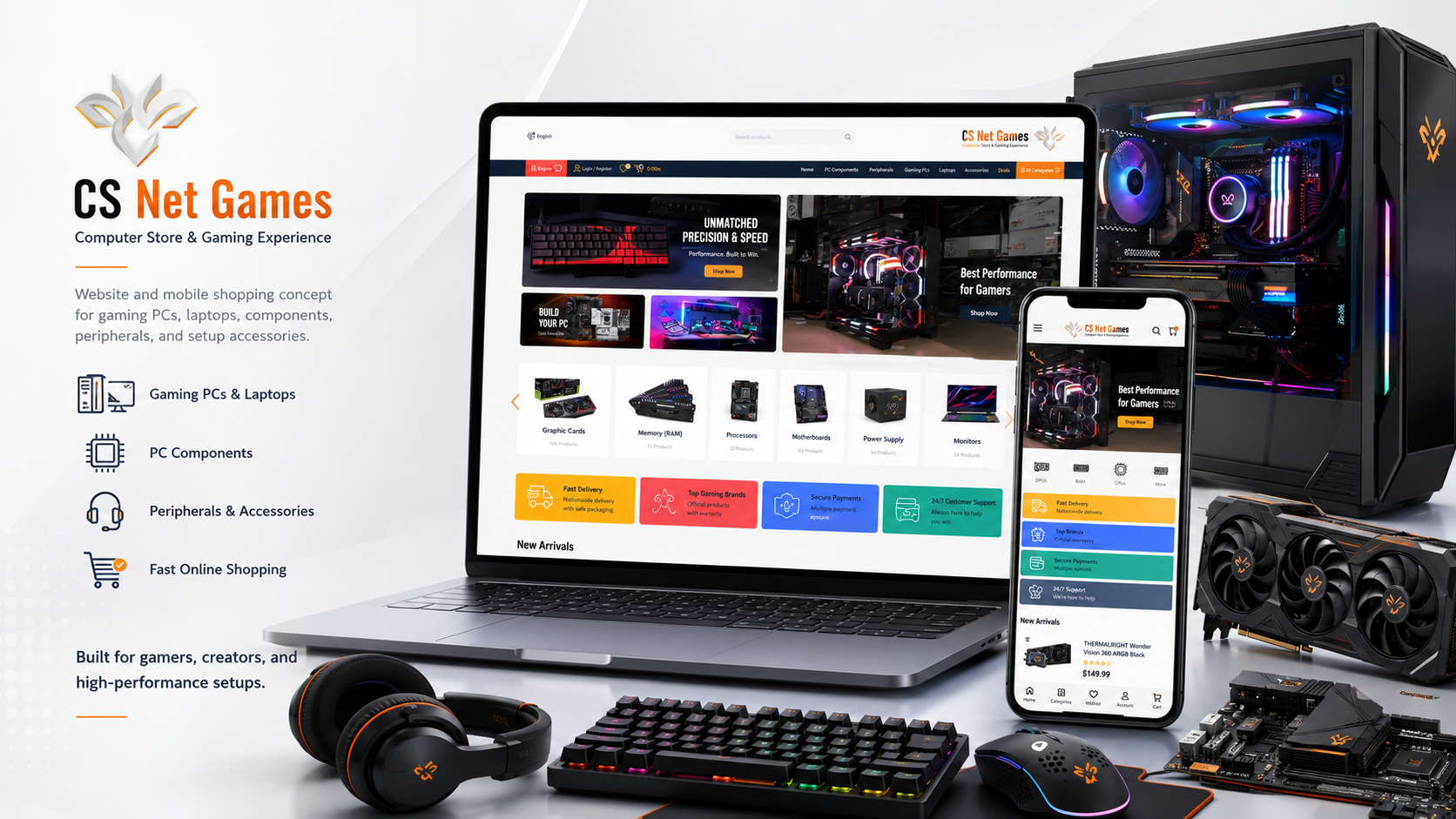 Professional E-commerce Platform for Computers and Gaming