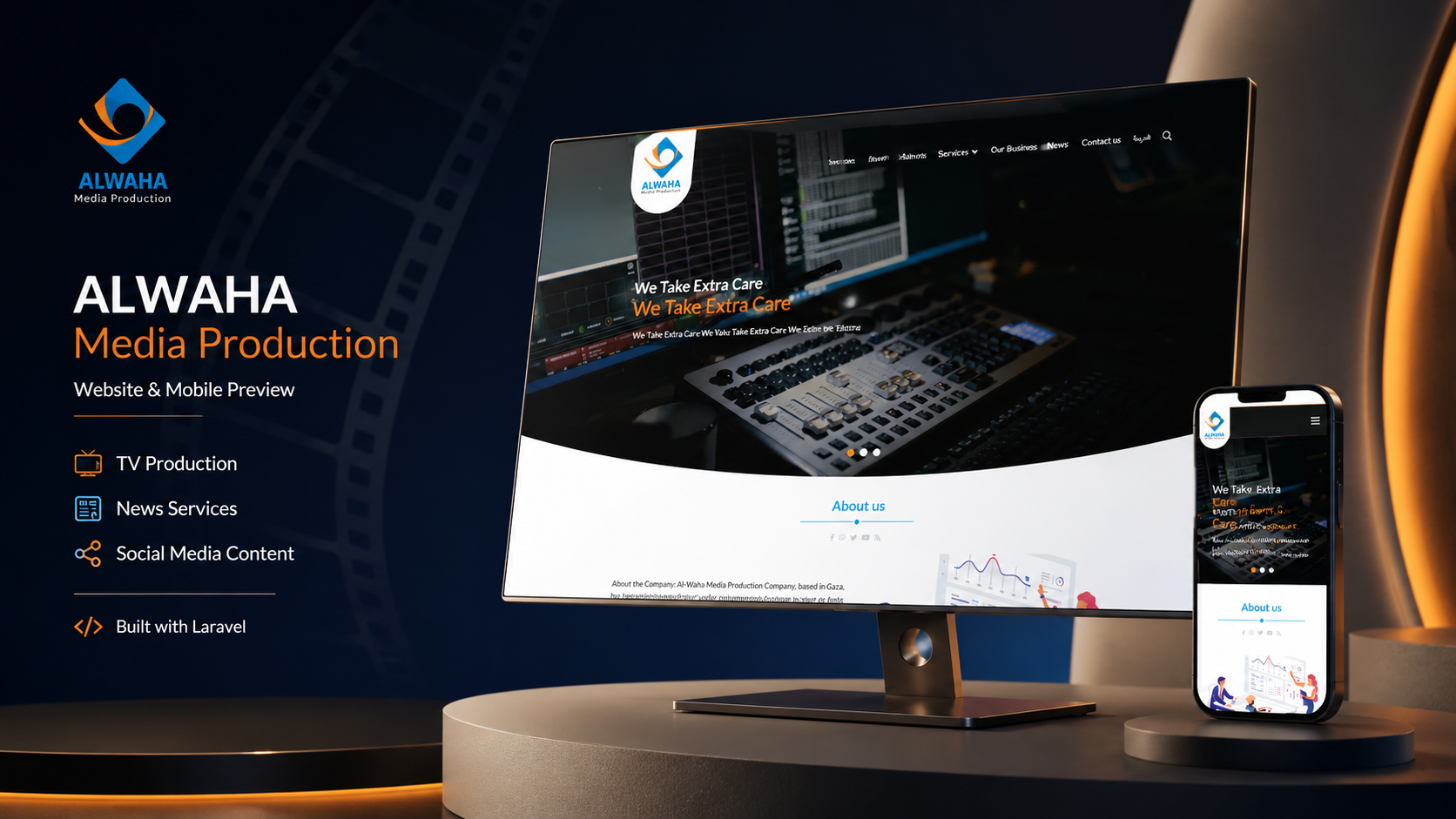 Al-Waha Media Production Website Design and Development
